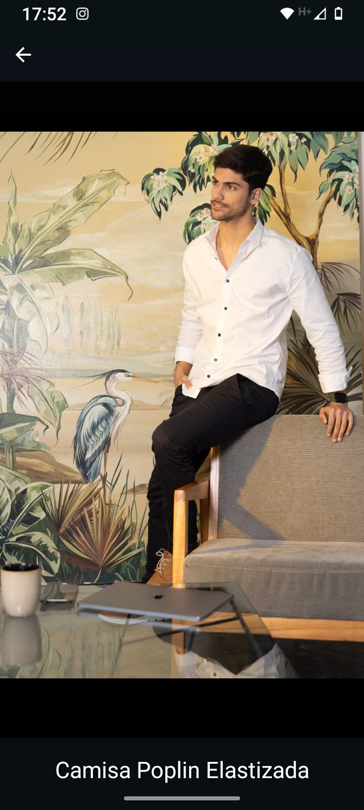 Camisa Poplin Elastizada